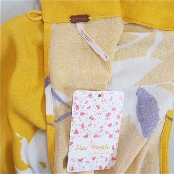 Free People Say You Love Me Keyhole Tie Blouse - Picture 7 of 8